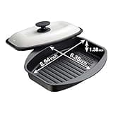 7-in-1 Microwave Grill Pan with Lid (M) size - Pariju Nonstick Cookware for Quick, Healthy Meals