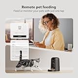 PETLIBRO Automatic Cat Feeder, Battery Operated Smart WiFi App Control, Wireless & Compact Design, Dry Food Auto Dispenser with Timer, Portion Adjustable Biscuit Feeding, 30 Days Between Charges