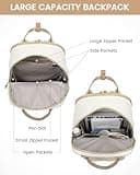 LOVEVOOK Backpack Womens, 15.6 Inch Laptop Travel Work Rucksack, Waterproof School Bag with USB Port, Anti Theft Ladies Computer Back Pack for Office Business College Uni, Khaki