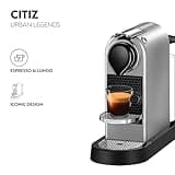 Nespresso Citiz Coffee Pod Machine by Krups. Compact Espresso Maker for Original Pods, 19-Bar High Pressure, Fast Heat-Up, Energy Saving, Auto Shut-Off, Recyclable Pods in Silver XN741B40