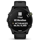 Garmin Forerunner 255 Music GPS 46mm Running Smartwatch, Lightweight, Music Storage, Advanced Training & Insights, Safety & Tracking Features, up to 14 days Battery Life, Black