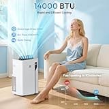 AirOrig 14000 BTU Air Conditioning Unit, 3 in 1 Portable Air Conditioner With Cooling, Fan&Dehumidify Mode, Auto Swing, 24H Timer, Effortless Cooling-Suitable for 35 m² Large Rooms