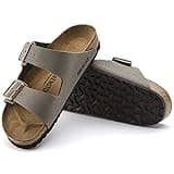 BIRKENSTOCK ARIZONA Birko-Flor Nubuck Wide, Unisex Adults' Sandals, Grey (Stone), 9.5 UK (44 EU)