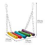 Yorgewd 8-Pack Bird Toys - Hanging Swing, Shredding Chewing Perches, Cage Toys for Parrots, Budgie, Cockatiels, Conures, Finches, Small Parakeets