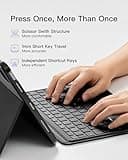 Inateck Detachable Keyboard Case for iPad Air 11 inch M3 2025/M2 2024, Keyboard with Trackpad for Air 7/6/5/4 Gen, iPad Pro 11" 4/3/2/1, 7-Color Backlight, Vertically/Horizontally, KB04111 Black