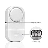 Fixget Pack of 8 Magnetic Door and Window Security Entry Alarm System WirelessMini Alarms Burglar Intruder Entry Warning Sensors White (Battery Included)