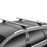 Nomad Menabo Tiger Roof Bar For Volvo V40 Cross Country (2013-) Integrated Railing Heavy Duty Lockable Car Rack With Rails Set Of 2 Aluminium Rail 120cm In Length Silver