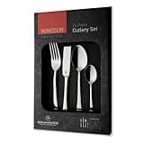 Grunwerg Windsor 24-Piece Boxed Mirror Cutlery Set 24BXWDR, 18/0 Stainless Steel