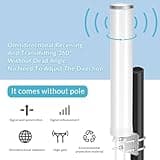 Nelawya 4G LTE 5G Antenna Outdoor 12dBi External MIMO Omnidirectional 698-3800MHz Antenna Compatible with 4G LTE 5G Router M1 MR1100 Modem, TS9 SMA CRC9 Adapter, Up to 15 km Long Distance Signal