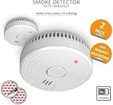 ELRO FS1805 | 2-Piece Smoke Alarm Set | Magnetic Mounting Kit | 5-Year Battery | Complies with European Standard EN14604 | White | Set of 2