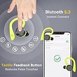 APEKX Bluetooth Headphones True Wireless Earbuds with Charging Case IPX7 Waterproof Premium HI-FI Stereo Sound Earphones Built-in Mic In-Ear Headsets Deep Bass for Sport Running Green
