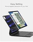 Inateck Magnetic Keyboard Case for iPad Air 11 Inch M3 2025/M2 2024, Air 5/4 Gen 10.9 Inch, Magic Keyboard for iPad Pro 11" 4/3/2/1 Gen, Floating Cantilever Stand, 7-Color Backlight, with Trackpad