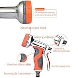 LUFENG Upgraded Expandable Hose 150FT 45M Garden Hose with Double Latex Core Hose Pipe Solid Brass Fittings 9 Function Metal Spray Gun Nozzle Wall Hanger for Gardening Car Washing Pet Bathing (150FT)