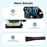 Petrol Leaf Blower 75.6CC 4 Stroke Backpack Leaf Blower 2600W 7000R/Min Adjustable Speed Garden Vacuum and Blowers Handheld Engine Air Cooling 180° Adjustable Air Duct