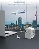 TESSAN Universal Travel Adapter Worldwide with 2 USB C and 2 USB A Ports, Universal Plug Adaptor UK to World, International Travel Adapter for Multi Countries EU, USA, UK, Australia, Thailand etc.