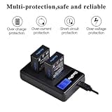 DuraPro 1250mAh 4Pc Batteries + LCD Dual USB Charger for GoPro HERO3+, HERO3 and AHDBT-201, AHDBT-301, AHDBT-302 Cameras
