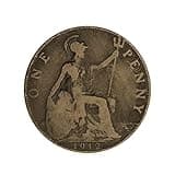 The Year The Titanic Sank 1912 George V Bronze One Penny Coin 1p in Display Case