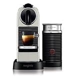 Nespresso Citiz Coffee Machine with Aeroccino Milk Frother by De'Longhi for Original Coffee Pods, Latte, Cappuccino, Espresso, Starter Capsule Set Included, EN267.WAE, White