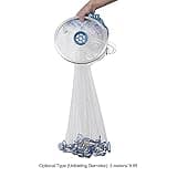 Fishing Cast Net - Portable Durable Hand Throw Fish Mesh Net Catch Fishing Network Trap Accessory(3m) Fish