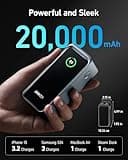 Anker Prime Power Bank, 20,000mAh Portable Charger with 200W Output, Smart Digital Display, 2 USB-C and 1 USB-A Port Compatible with iPhone 16/15/14/13 Series, Samsung, Dell, and More