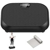 Taevno Vibration Plate Exercise Machine Weight Loss, Full Body Shaker Workout Vibration Plates Lymphatic Drainage, Stand Shake Vibrating Plate for Women Men 450 Lbs Capacity Fitness Platform Black