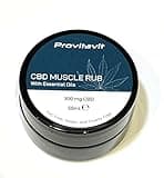 Provitavit CBD Muscle Rub - Joint and Muscle CBD Gel- with Essential Oils. 300 mg CBD per 50ml. Ease and Soothe Tired and Aching Joints and Muscles.