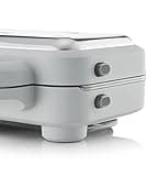 Breville DuraCeramic Waffle Maker | Non-Stick and Easy Clean Waffle Iron with Deep-Fill Removable Plates | White and Stainless Steel [VST072]