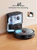 Airzeen Robot Vacuum and Mop, 5000Pa Suction Self-Emptying Robot Vacuum Cleaner, Q10 Pro Robotic Vacuums with Laser Navigator+Smart Mapping, 8 Weeks Hands-Free Cleaning, Schedule, App Alexa Control