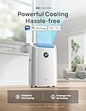 Dreo Smart 3-in-1 Portable Air Conditioner, 12000 BTU Drainage-Free Cooling AC Unit, Silent Mobile Air Conditioner for Bedroom, APP/Voice/Remote Control, 24h Timer with Fan & Dehumidifier, AC516S