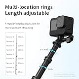 TELESIN 3M Extended Selfie Stick for Insta360 X5 X4 X3, 6 Lengths Settings for Selfies, Long Carbon Fiber Invisible Selfie Stick, Extendable Pole Monopod for Go Pro Hero 13 12 11 DJI OSMO Action 5 Pro