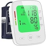 Medical Blood Pressure Machine for Home Use, Upper Arm 22-42cm Large Cuff Blood Pressure Monitors, LCD Digital Display | CE Certified | MHRA Registered | 2 * 99 Sets Memory | Heart Rate Monitor