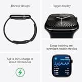 Apple Watch Series 10 GPS + Cellular 46 mm Smartwatch with Natural Titanium Case with Natural Milanese Loop - M/L. Fitness Tracker, ECG App, Always-On Retina Display, Carbon Neutral