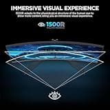 KOORUI 27 Inch Gaming Monitor, FHD 1080P Curved Monitor 180Hz VA 1ms 1500R PC Monitors with Adaptive Sync, HDMI X2-DP, VESA Compatible, Tilt Adjustable, Eye Care