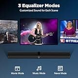 GarageRock 90W Soundbar TV Speakers,2-in-1 Detachable Sound Bars 5.0 Bluetooth Soundbar for TV with Clear Sound,3 EQ Modes, ARC/Optical/Aux/Wall Mount (Black)