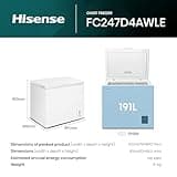 Hisense FC247D4AWLE, 191L, Freestanding Chest Freezer, 4 Star Freezer Rating, E Rated in White