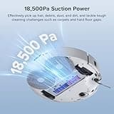 roborock Qrevo Curv S5X Robot Vacuum and Mop, 18500 Pa, Zero-Tangling System, FlexiArm Side Brush&Mop, 75°C Hot Water Mop Washing, Intelligent Dirt Detection, Self-cleaning Multifunctional Dock 3.0