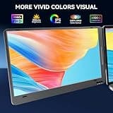 KPKUE Laptop Screen Extender, 14" 1080P FHD IPS Dual Portable Monitor for Laptop, Compatible with 11.6" -15.6" Laptops (Mac Windows Chrome)