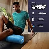 KAYMAN Sports Foam Roller Sports Recovery, Deep Tissue Muscle Tension Relief & Circulation Increase Portable & Lightweight Self Massager for Back, Legs, Gym, Pilates & Yoga EVA 90 x 15cm (Blue)