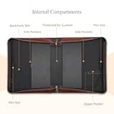 FINPAC Classic Bible Cover, Large PU Leather Carrying Book Case Church Bag Bible Protective with Handle, Gift for Men, Women, Father, Mother, Friends [Trust in The Lord] -Brown