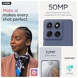 Motorola edge 60 fusion, Pantone Slipstream, Moto AI Smartphone, 50MP Sony LYTIA Camera, Includes Protective Cover