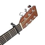 D'Addario Guitar Capo for Acoustic and Electric Guitar - NS Capo - Adjustable Tension - Guitar Accessories - Works for 6 String and 12 String Guitars - Black