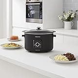 Morphy Richards 6.5L Easy Time Slow Cooker, Automatic Heat Settings, Keep Warm Mode, Hob Proof, Countdown Indicator, Dishwasher Safe Pot, Matte Black, 461021