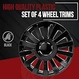 ALBRECHT automotive 49267 Car Wheel Trims Wind 17 " inches, 1 Set of 4 Units, Black Plus