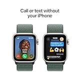 Apple Watch SE (2nd Gen) GPS+Cellular 40mm Smartwatch with Starlight Aluminium Case with Lake Green Sport Loop - One Size. Fitness & Sleep Trackers, Crash Detection, Heart Rate Monitor, Carbon Neutral