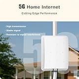 5G Antenna Outdoor 4G LTE Antenna Dual Band 14DBi WiFi Antenna 698-2700 | 3300-3800 MHz Signal Directional Antenna MIMO Router External Antenna SMA / TS9 Antenna, 2 x 10M Cable