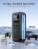 Lamicall Car Tyre Inflator Air Compressor - [5x Faster Inflation] Portable Air Pump with Digital Pressure Gauge & LED Light, 150PSI Electric Tyre Pump with Auto Shutoff for Car, Motorcycle, Bike, Ball