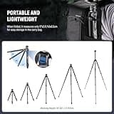 NEEWER LITETRIP LT32 62" Travel Tripod Carbon Fiber with ±15° Leveling 360° Panorama Head, Detachable Center Axis, Fast Flip Buckle, Arca QR Plate Compatible with Peak Design Capture V3, (Former TP62)