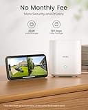 AOSU 3K Security Camera Outdoor Wireless with Battery Solar Powered, 2 Wifi Cameras with Homebase 32GB Local, 166° View, 5MP Home Security System, No Monthly Fee, IP67, Color Night Vision