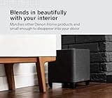 Denon Home Subwoofer, 8' Woofer, HEOS Built-In, Wi-Fi & Bluetooth, Compatible with Soundbars and Speakers - Black