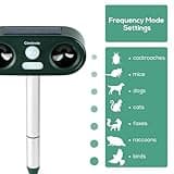 Cowiewie Ultrasonic Cat Repellent for Gardens, Solar and USB Charging, Cat Deterrents with Ultrasound and LED Flash, Waterproof Animal Repellent for Fox, Cats, Dogs, Pigeon, Etc. - Set of 2